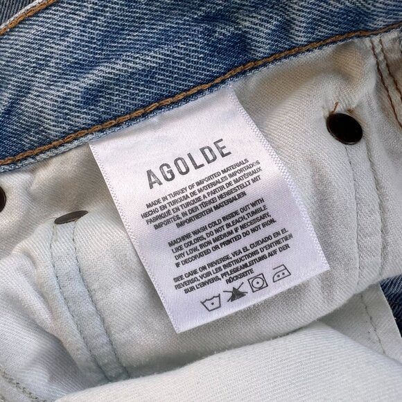 AGOLDE Dame High Rise Wide Leg Jeans Size 28 - Picture 7 of 9